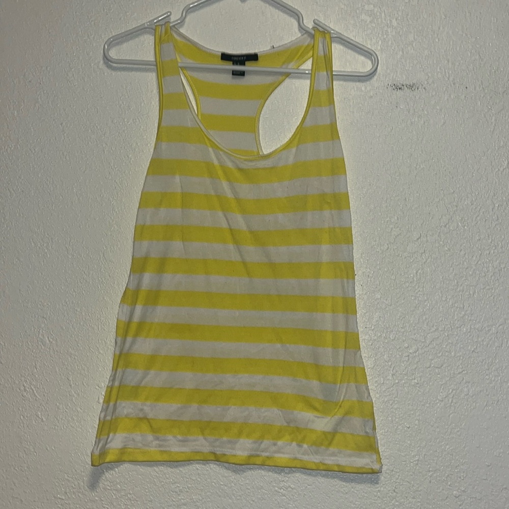 Striped yellow tank top